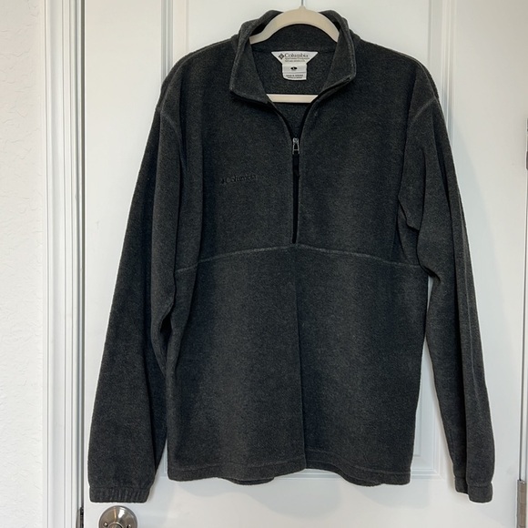 Columbia Other - Columbia Sport Charcoal Heather Half-Zip Polar Fleece Jacket Pullover Size Large